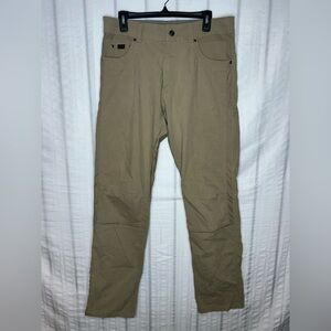 Kuhl Mens Radikl Beige Tan Pants 36x34 Exoskeleton Hiking Outdoor Work Hunting